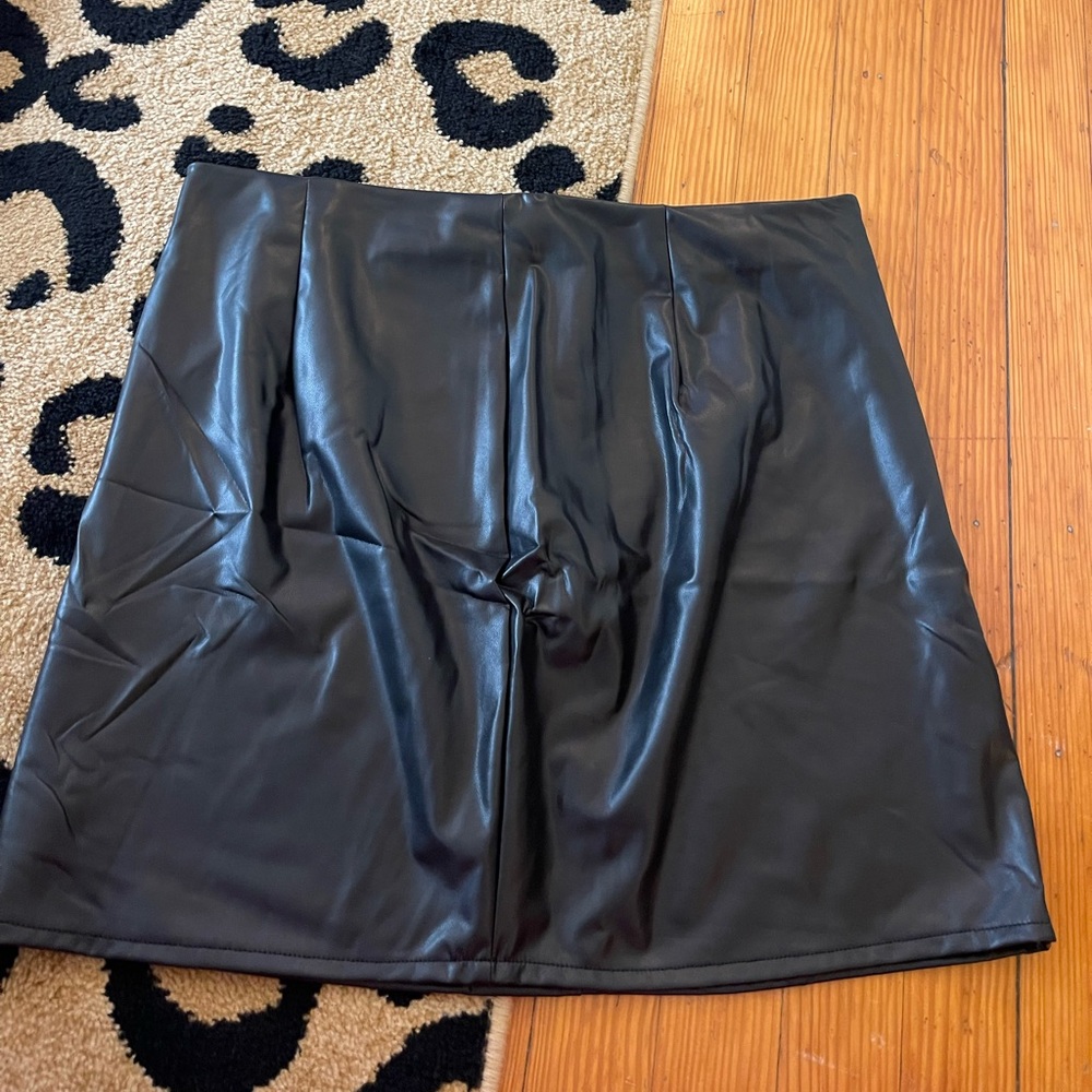 NWOT Faux Leather Mini Skirt